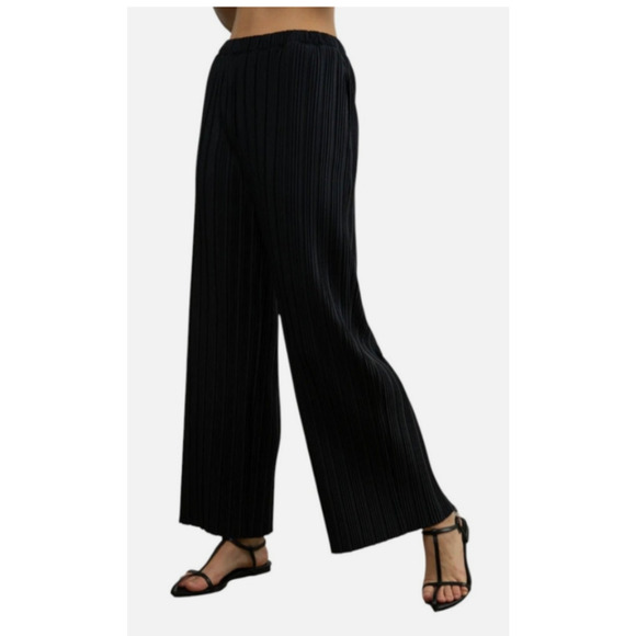 OAK + FORT Pants - NWT Oak+Fort Black Stretchy Waist High Rise Pull On Wide Leg Pants-M $68 D4